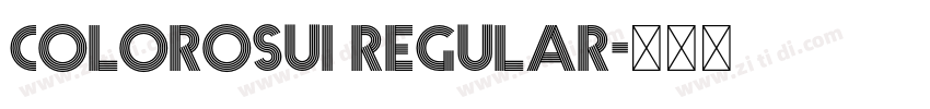 ColorOSUI Regular字体转换 ColorOSUI Regular字体转换